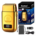 Afeitadora Eléctrica Profesional Kemei Gold - Shaver Inalámbrica de Alta Precisión