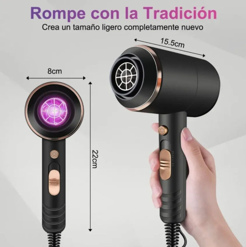 Secador de Pelo Profesional Kemei KM-8896: 1700W Iónico con 3 Boquillas