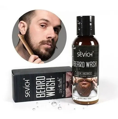 Shampoo para Barba Sevich 100ml - Limpiador Hidratante y Suavizante Profesional