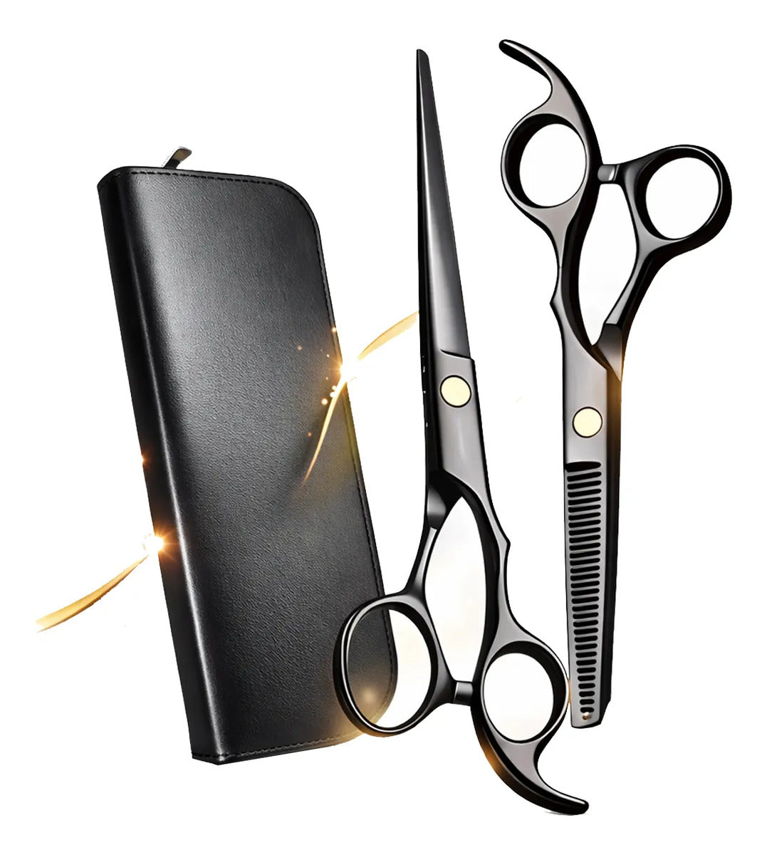 Kit Tijera Profesional Entresacadora + Filo Navaja Barberia