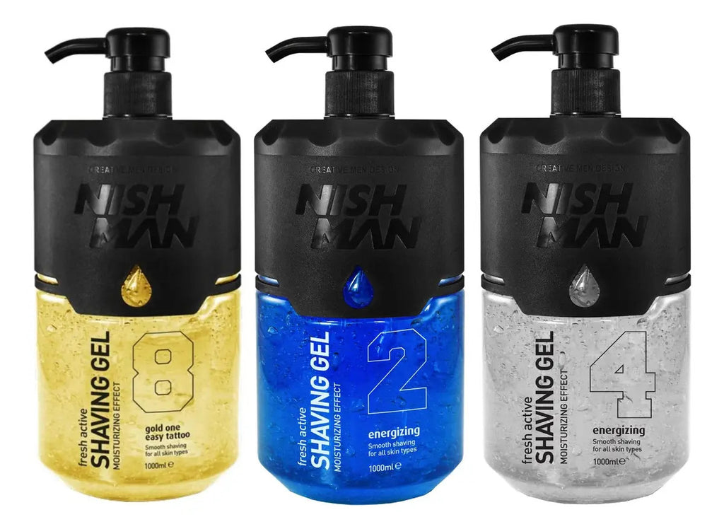 Shaving Gel Nishman Gold One N8 1000ml - Gel de Afeitar Profesional de Alta Visibilidad