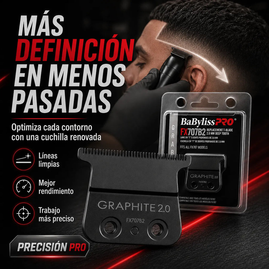 Cuchilla Babyliss Fx707b2 Para Líneas Precisas Graphite 2.0