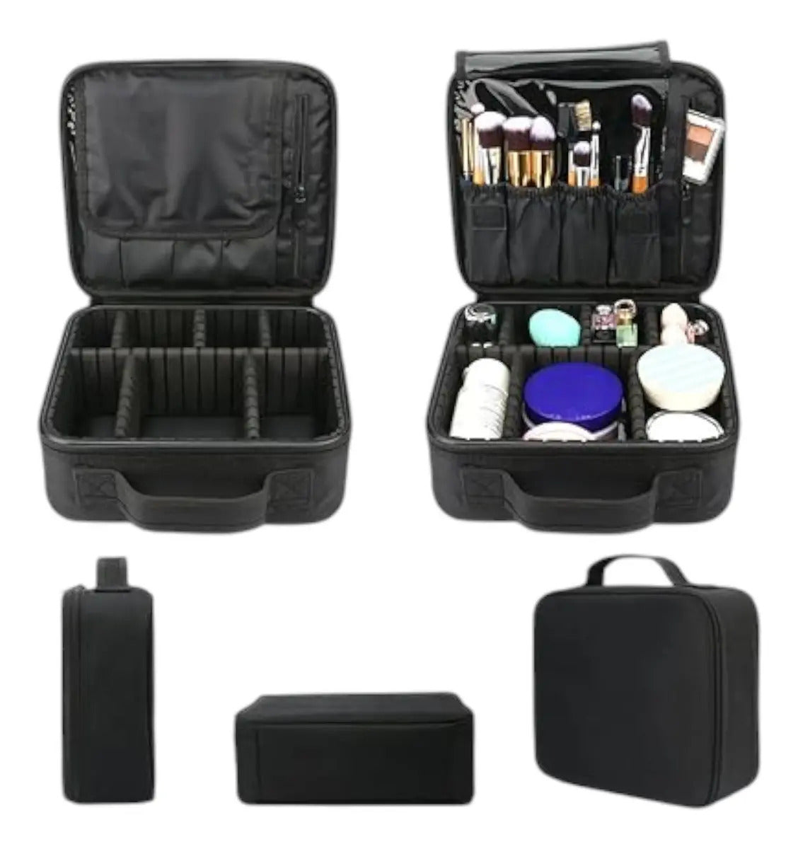 Maleta Impermeable Portatil Cosmetiquero Ligero Profesional Barberia Negro