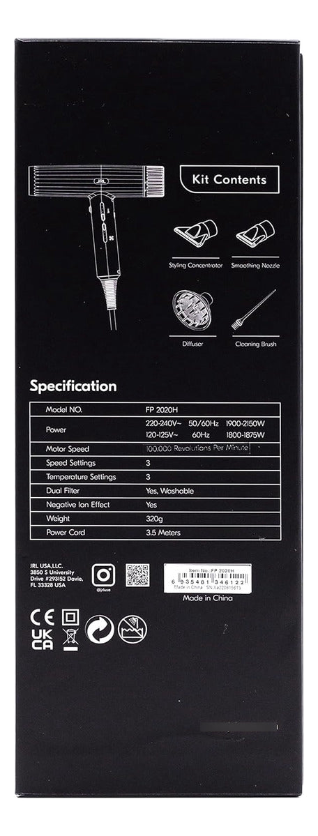 Secador JRL Forte Pro Ultra Light 220V Profesional 100000 RPM