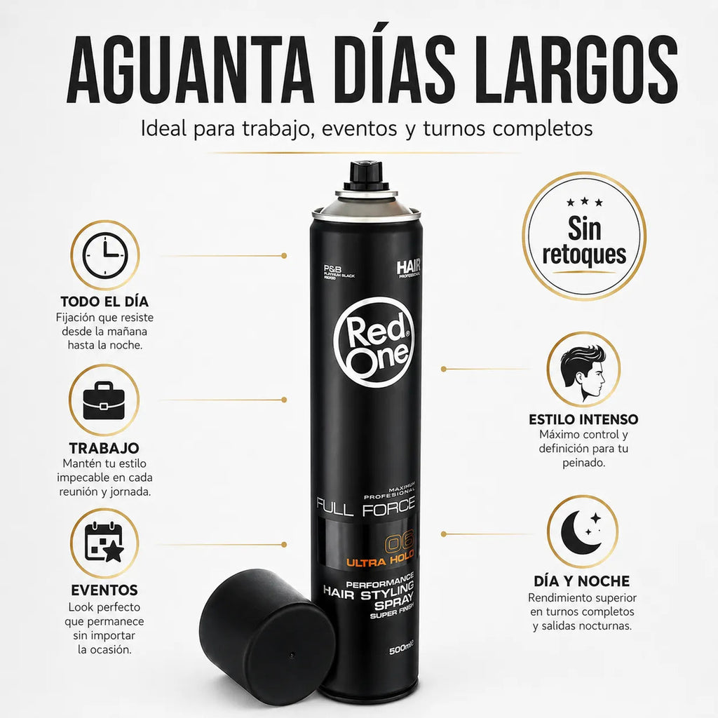 Laca Fijadora Cabello Profesional Red One Full Force