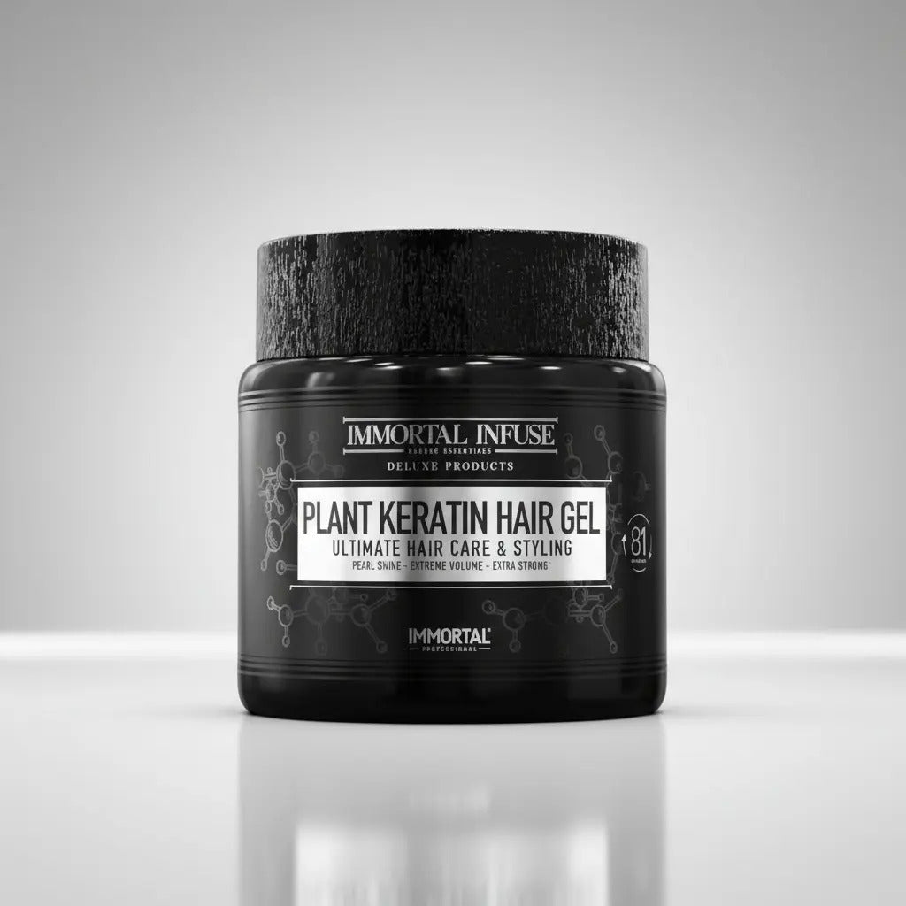 Gel Fijador Immortal Plant Keratin 500ml - Fijación Fuerte Sin Alcohol