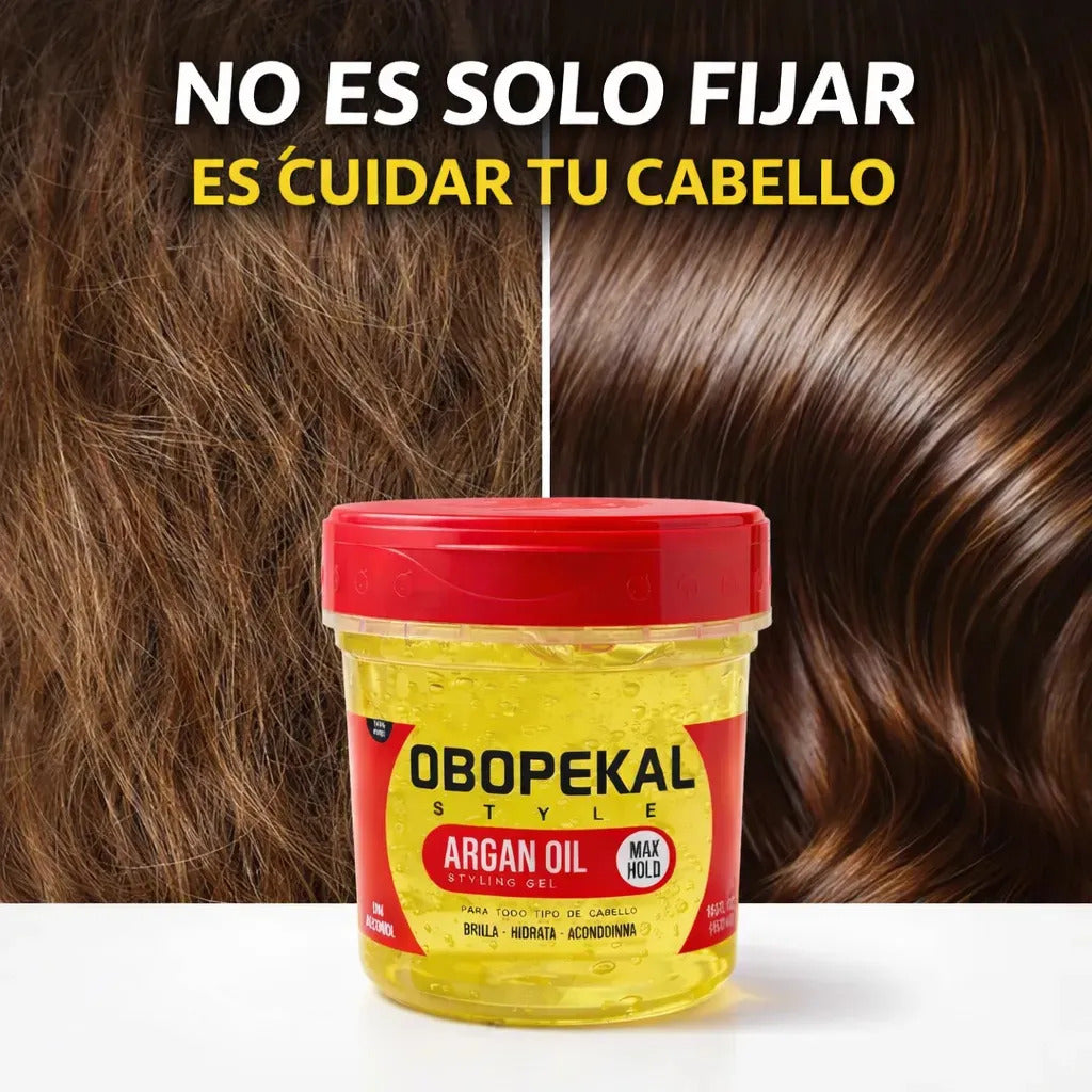 Gel Fijador De Cabello Alta Fijación Sin Resequedad  Argán