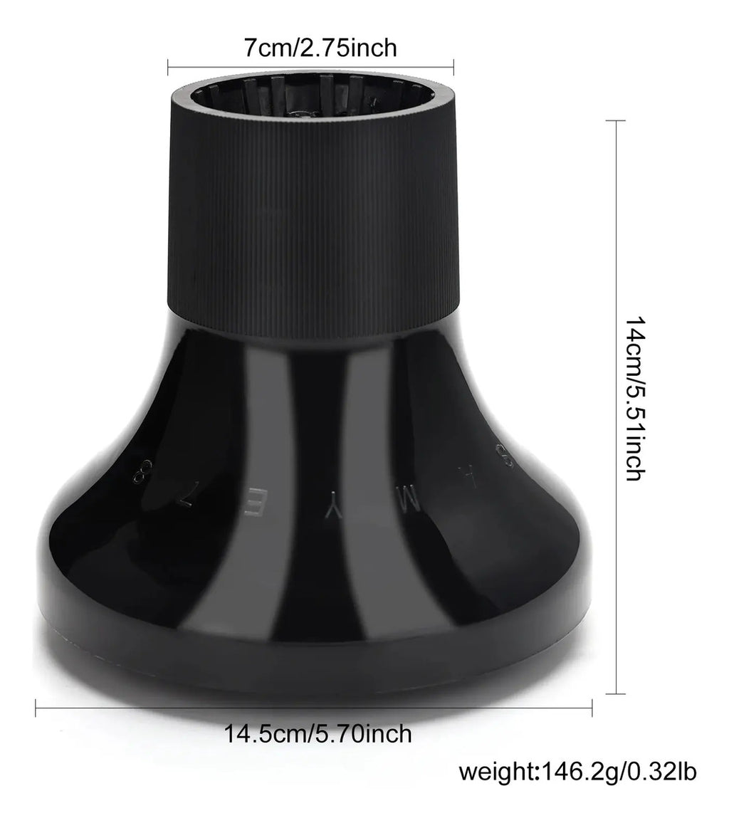 Difusor Universal Profesional para Secador de Pelo - Negro Anti-Frizz