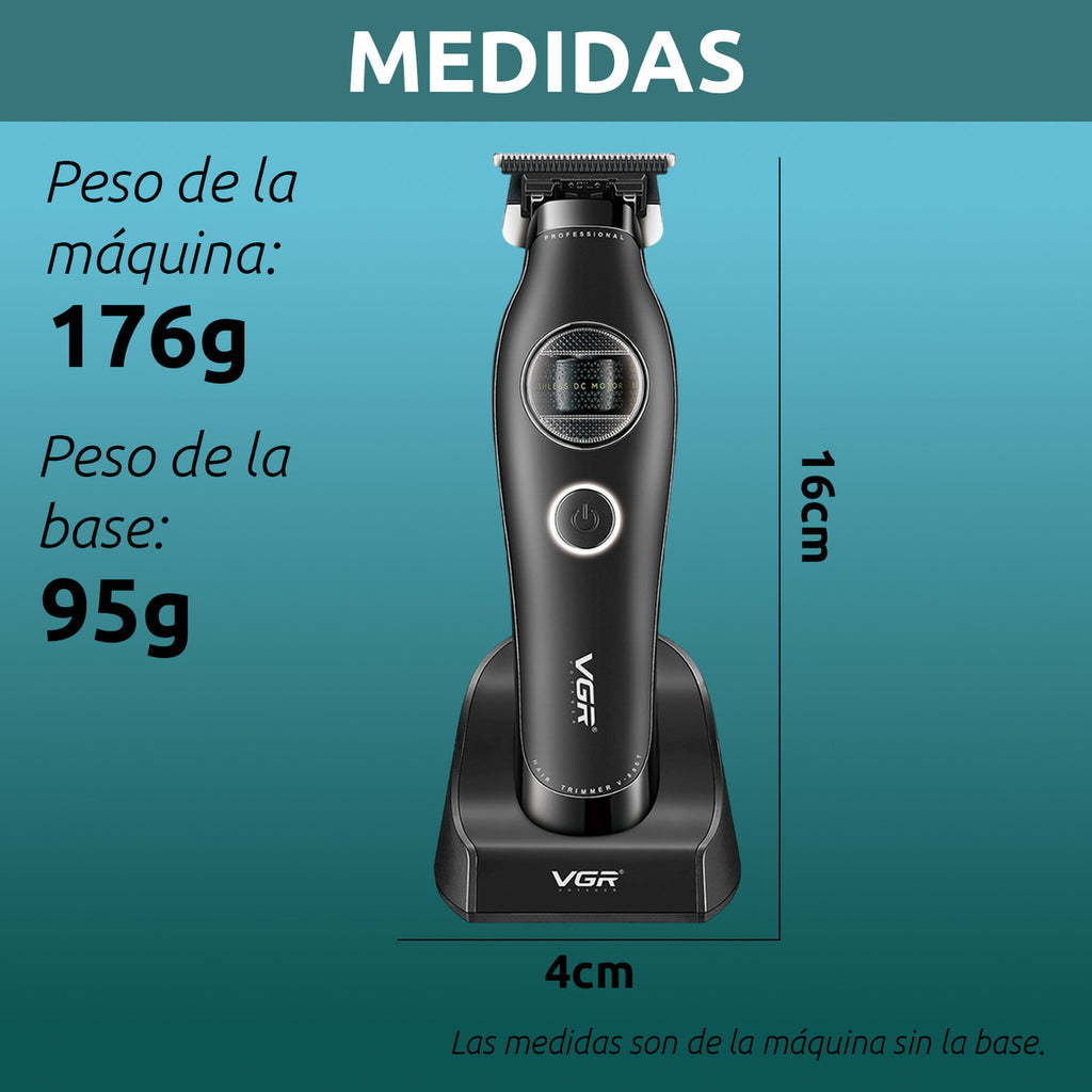 Máquina VGR V-880T Trimmer Profesional BLDC 7200 RPM Cortadora de Pelo