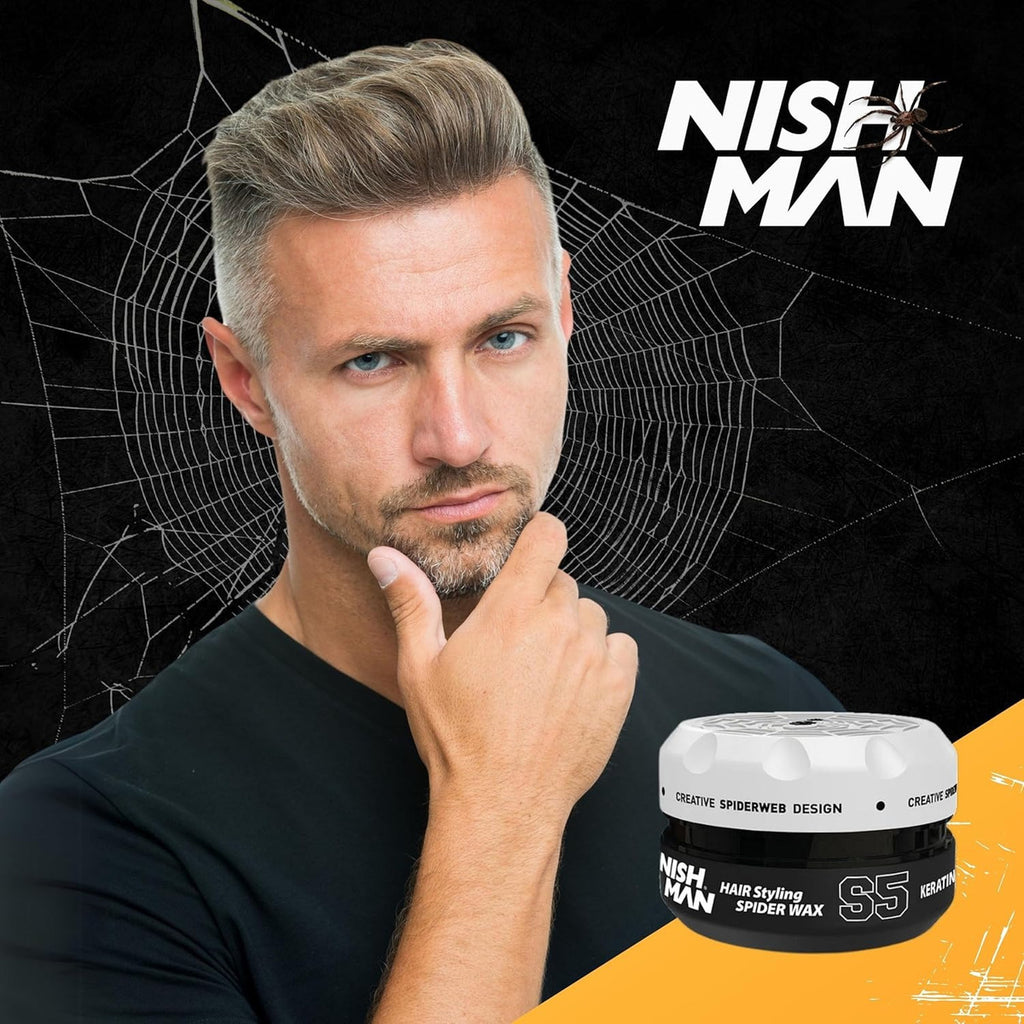 Cera Nishman S5 Spider Wax White 150ml - Efecto Telaraña y Fijación Flexible