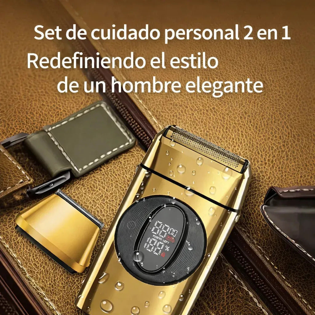 Maquina Kemei T397 Rasuradora Eléctrica Gold 2en1 Afeitadora
