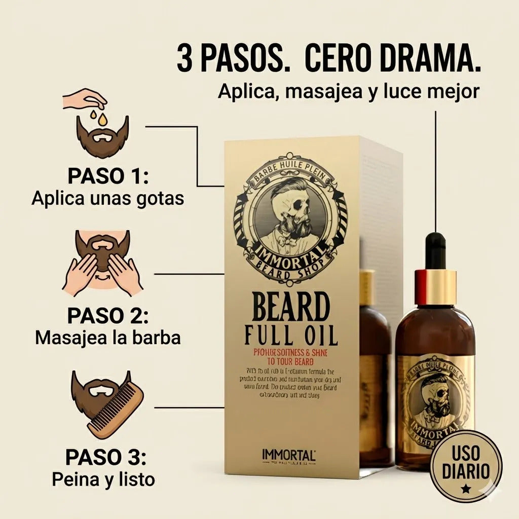 Aceite  Barba Immortal Nyc Nutre Y Suaviza 50ml