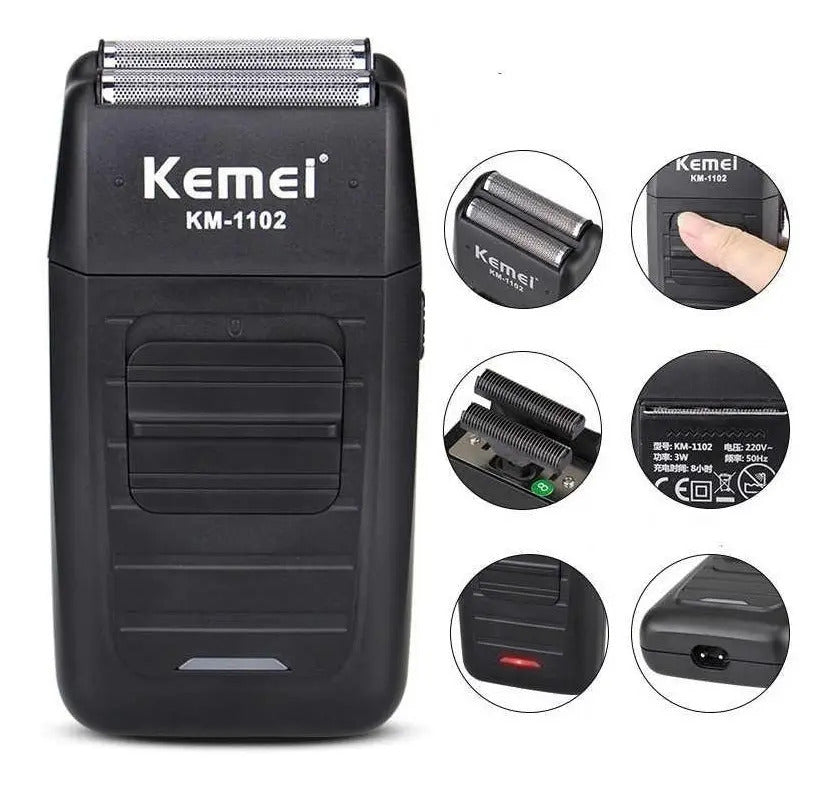 Kit Barbería Profesional 3 en 1 Máquina Cortar Pelo + Trimmer + Shaver