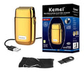 Afeitadora Profesional Kemei Metálica: Shaver Inalámbrica con Red Flotante 3D