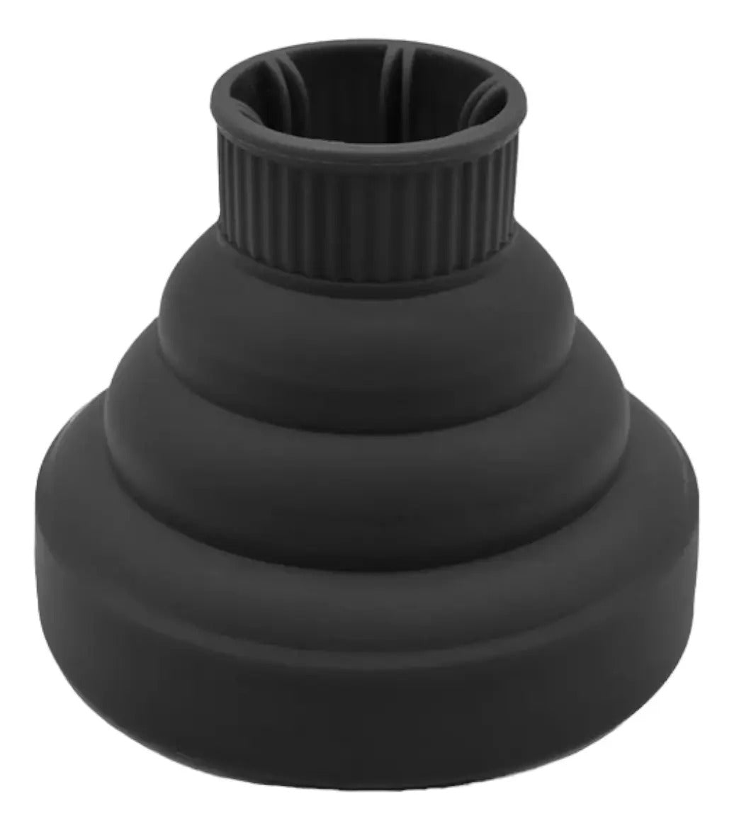 Difusor de Silicona Plegable Universal para Secador - Negro/Fucsia