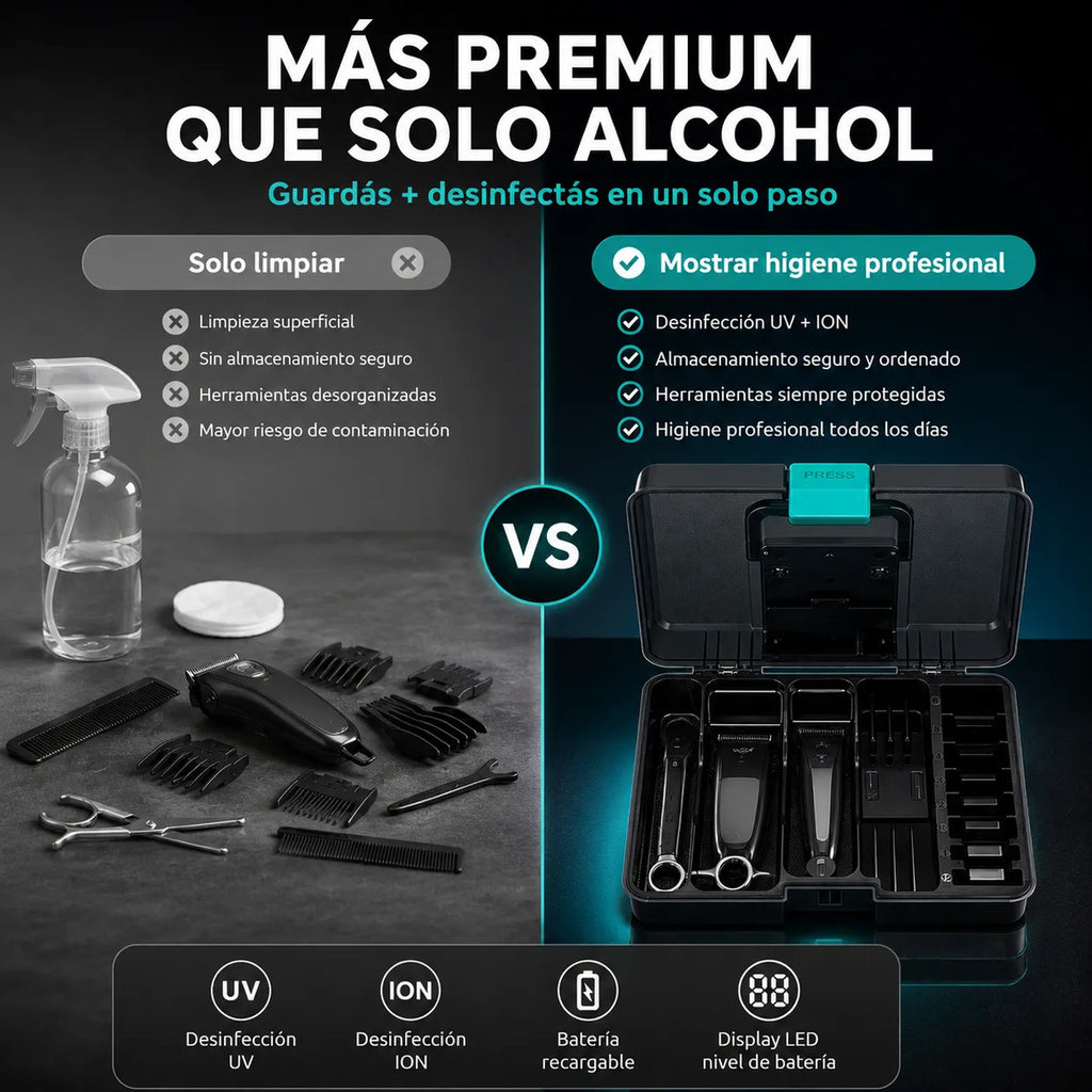 Esterilizador Y  Desinfección Uv Profesional De Barbería VGR