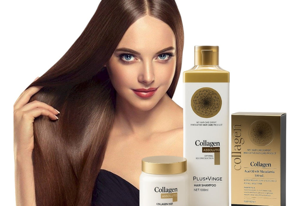 Kit Reparación Intensiva Plus Vinge Collagen - Shampoo + Crema + Aceite