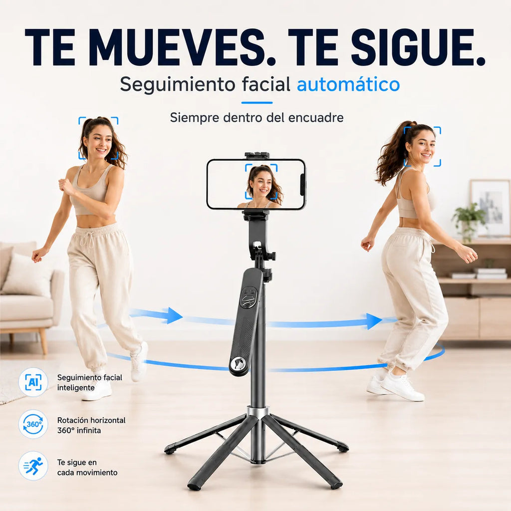 Tripode Inteligente Celular C12 Reels Facial 360 - 1,8m