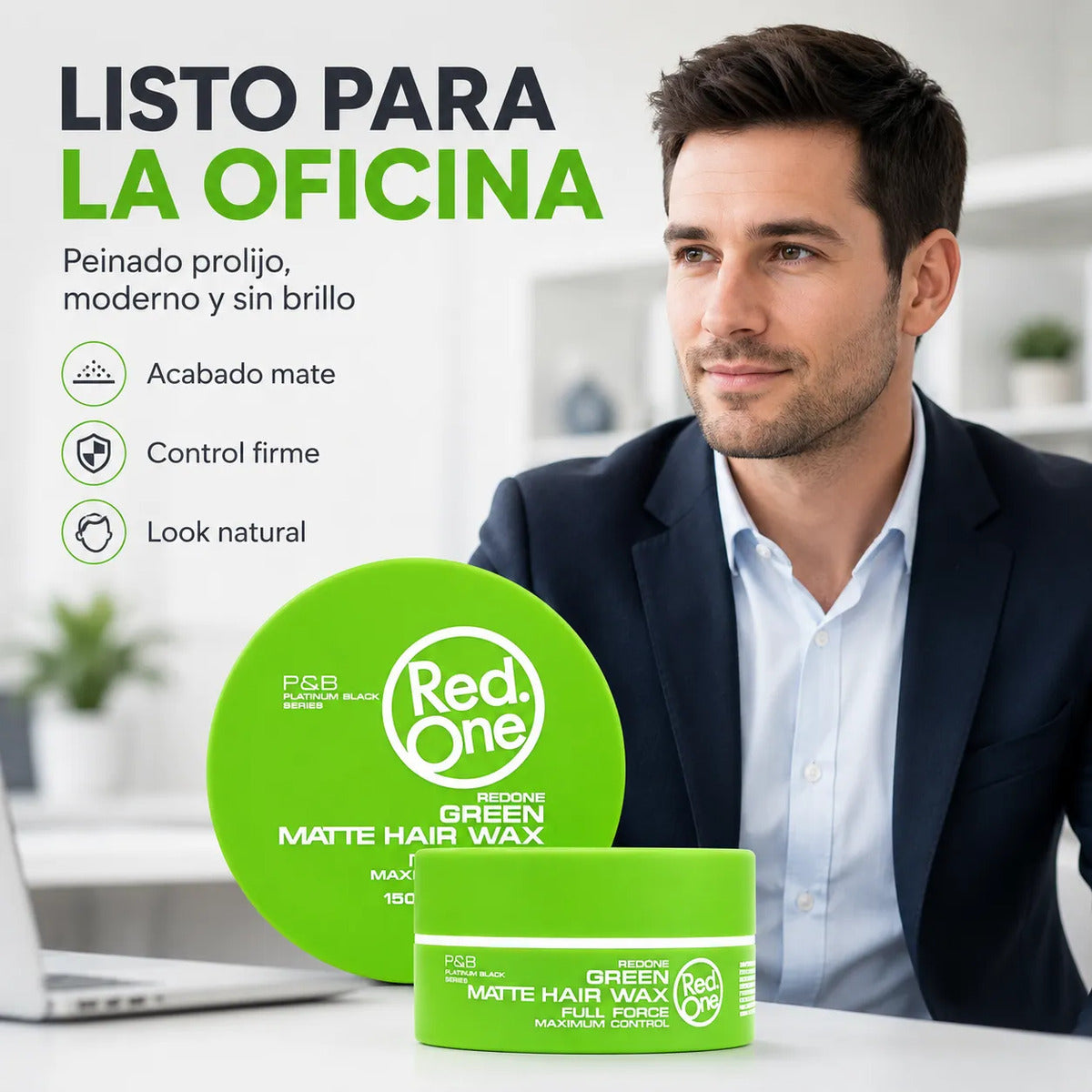 Cera Capilar Red One Green Matte Fijación Firme 150ml