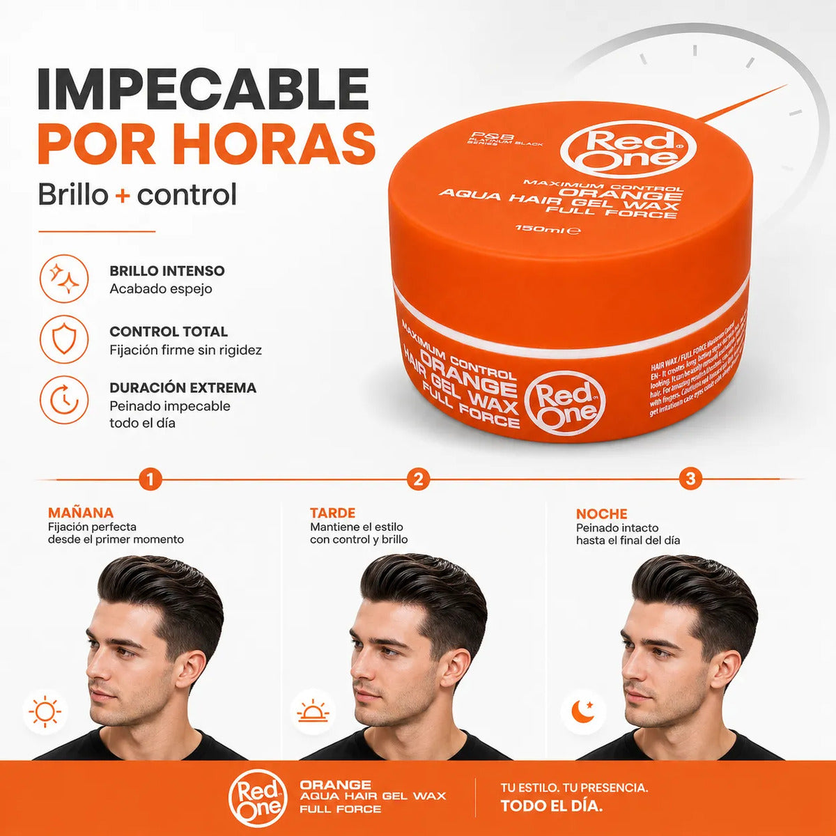 Cera Capilar Red One Orange Hair Wax Full Force 150ml