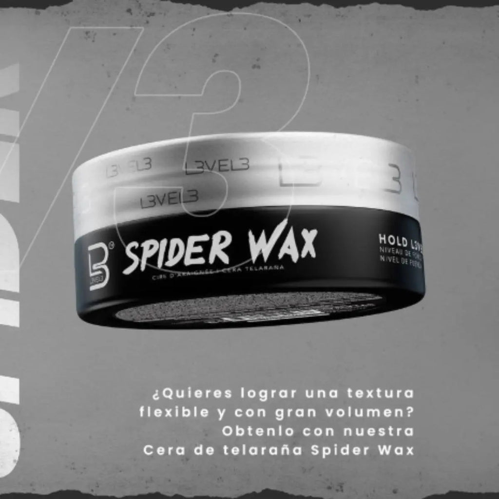 Cera Spider Wax Level 3 - Fijación Flexible y Textura Elástica con Brillo