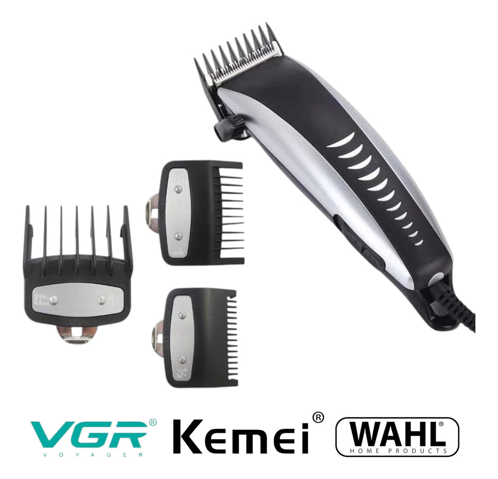 Set de 3 Peines Guía Intermedios para Máquinas Wahl - Clip Metálico (0.5, 1.5 y 1)