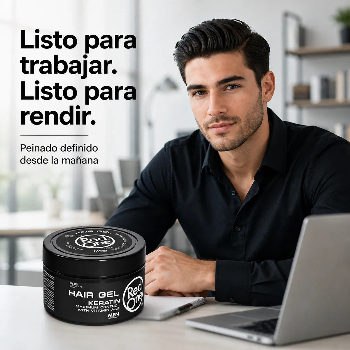 Gel Fijador Hombre Peinado Definido Keratin 450 Ml