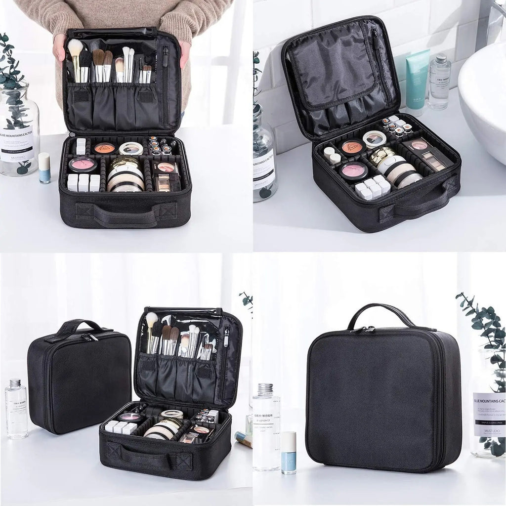 Maletín Organizador Profesional Negro para Barbería | Porta Máquina y Tijeras