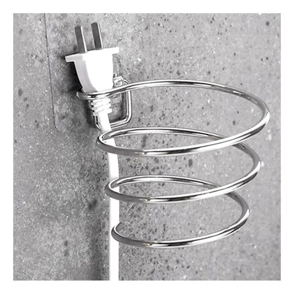 Soporte de Pared Metálico para Secador de Pelo Profesional - Diseño Espiral
