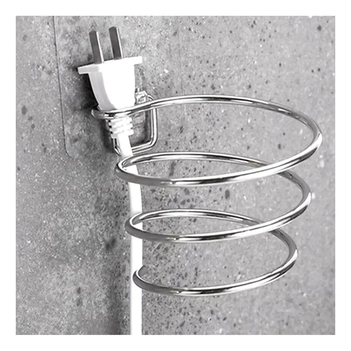 Soporte de Pared Metálico para Secador de Pelo Profesional - Diseño Espiral
