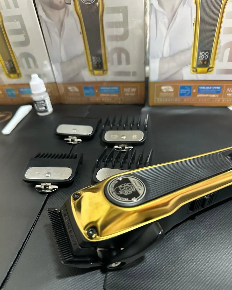Combo Kemei Profesional Motor Brushless – Clipper KM-1825 + Trimmer KM-1855