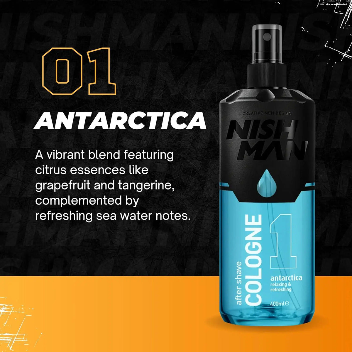 After Shave Colonia Nish Man N°1 Antarctica - Loción Refrescante 400ml