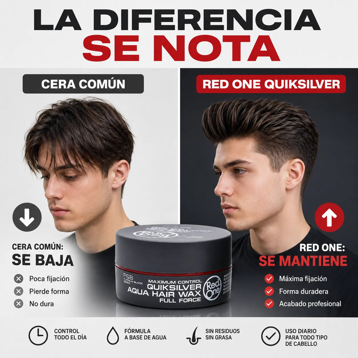 Cera Capilar Fijadora Red One Full Force Plateada 150ml