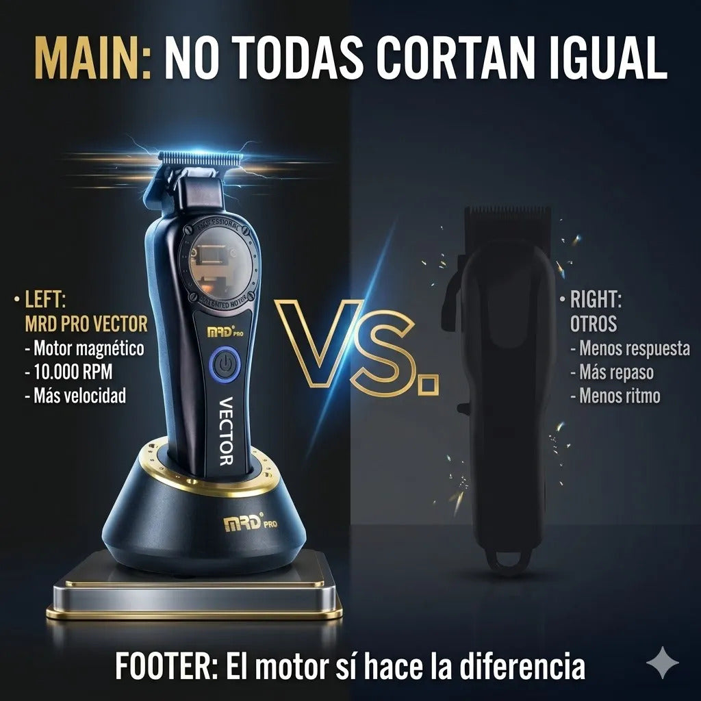 Trimmer Mrd Corta Pelo Profesional Motor Magnético 10.000rpm