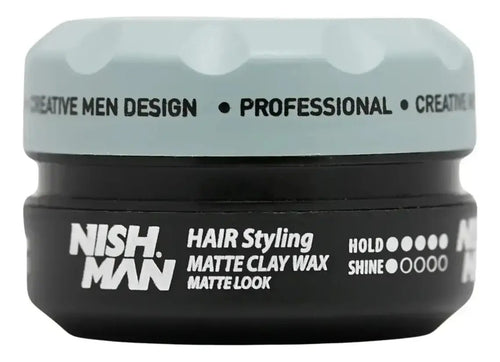 Cera Nishman M10 Matte Clay Wax 150ml - Arcilla de Fijación Fuerte y Acabado Natural