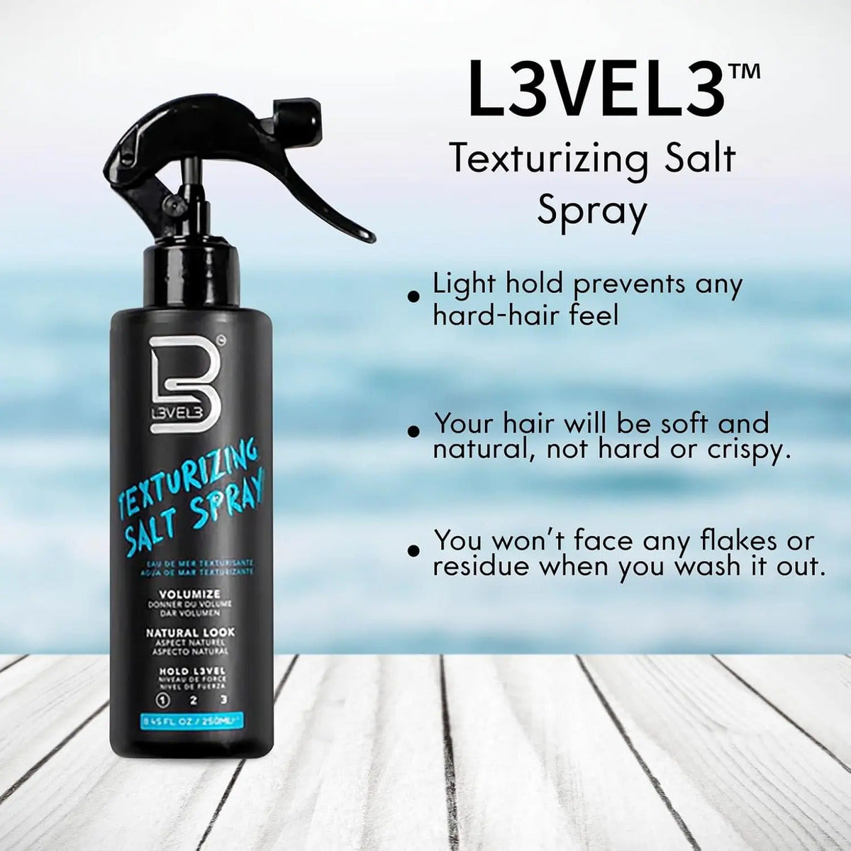 Sea Salt Spray Level 3 - Spray de Sal Marina Texturizante y Voluminizador 250ml
