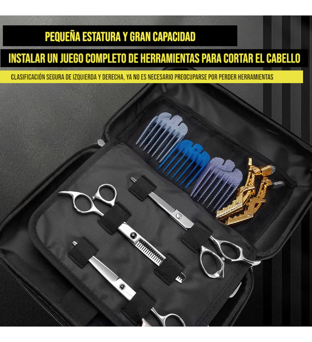 Maletín de Barbería Profesional Rígido - Organizador Premium de 2 Niveles