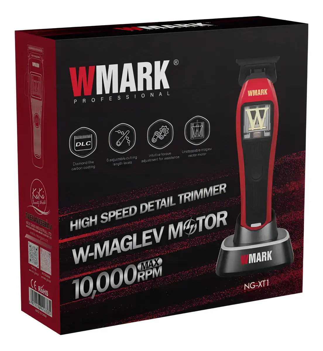 Trimmer Profesional WMARK NG-XT1 – Motor Magnético 10.000 RPM con Cuchilla DLC