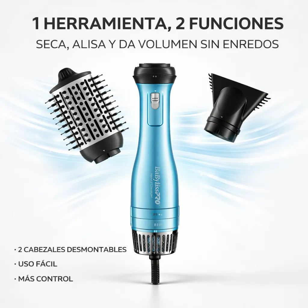 Cepillo Secador Babylisspro 2 En 1 Menos Frizz  Boquilla