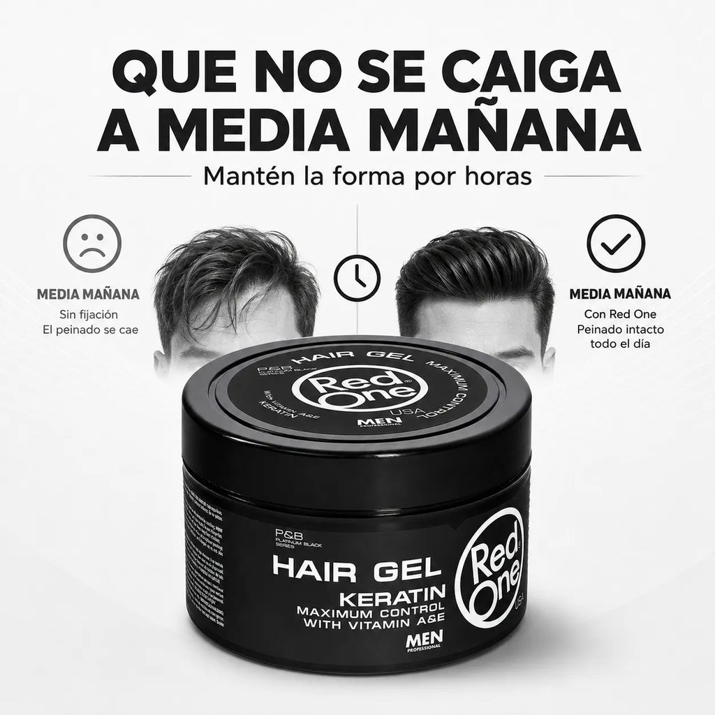 Gel Fijador Hombre Peinado Definido Keratin 450 Ml