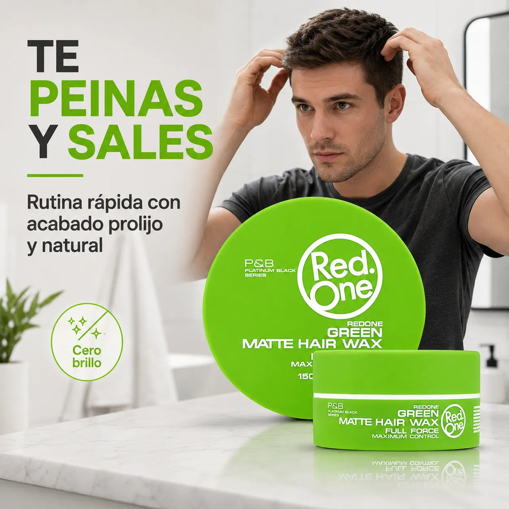 Cera Capilar Red One Green Matte Fijación Firme 150ml