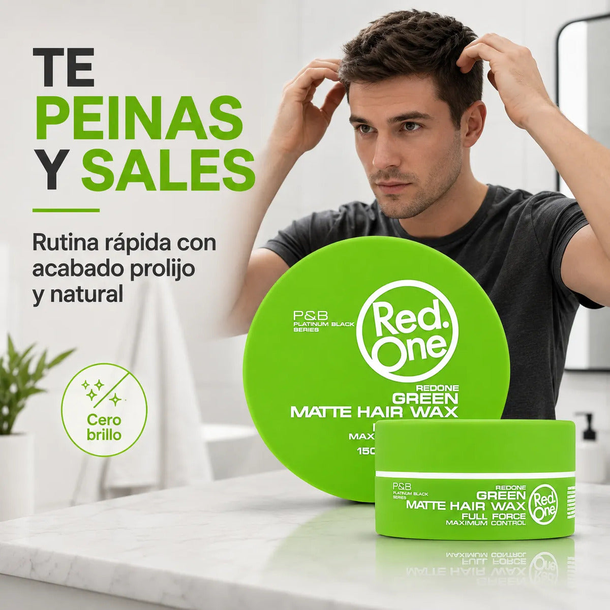 Cera Capilar Red One Green Matte Fijación Firme 150ml