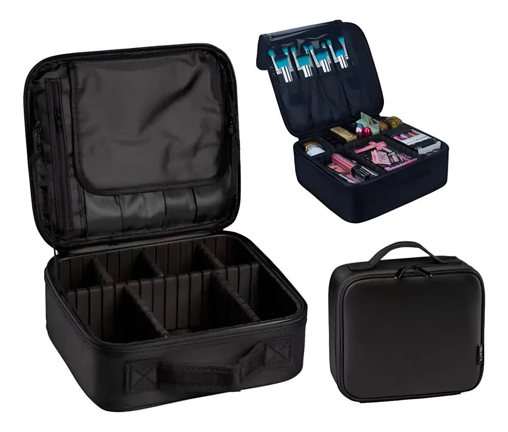 Maleta Impermeable Portatil Cosmetiquero Ligero Profesional Barberia Negro