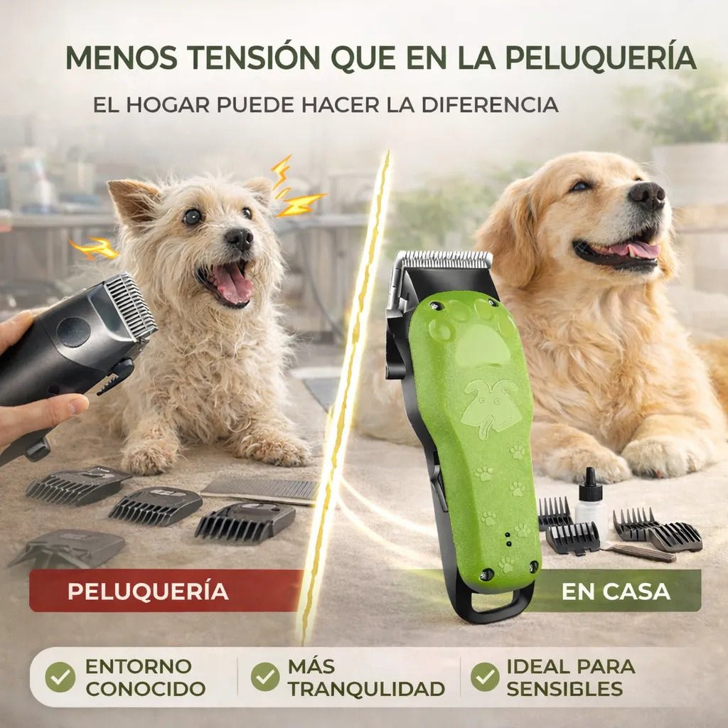 Maquina Cortadora Pelo Mascotas Perros Corte Kemei Verde Cw1