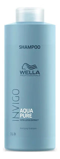 Shampoo Antiresiduos Wella Invigo Aqua Pure 1000ml Limpieza Profunda Profesional