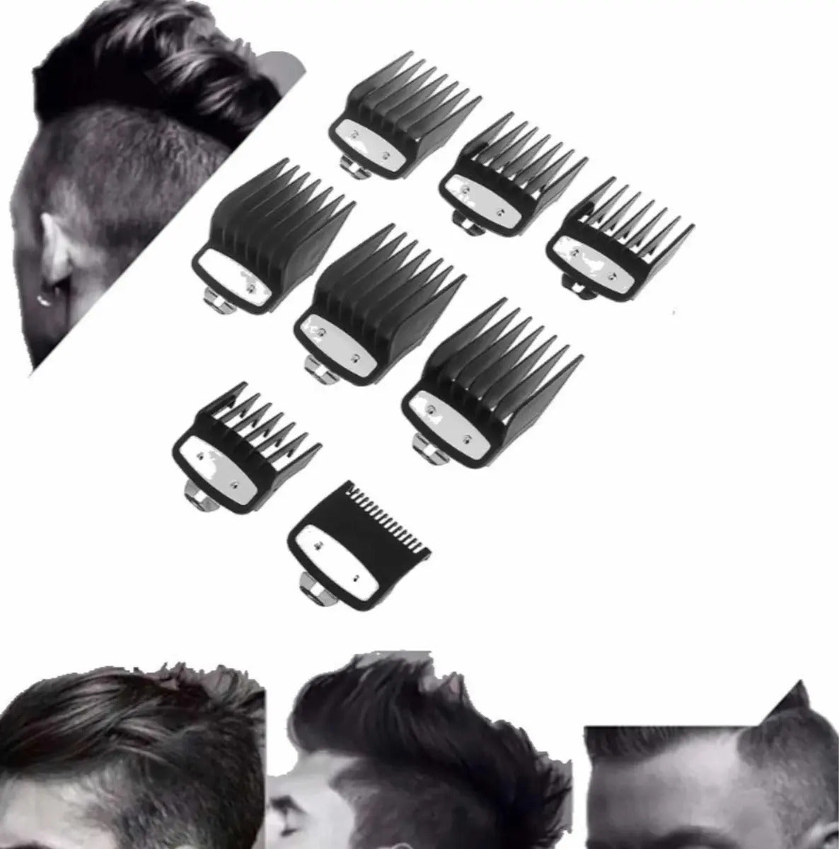 Set de Peines Guía Wahl del 1 al 6 + 2 Intermedios | Kit Profesional para Clipper