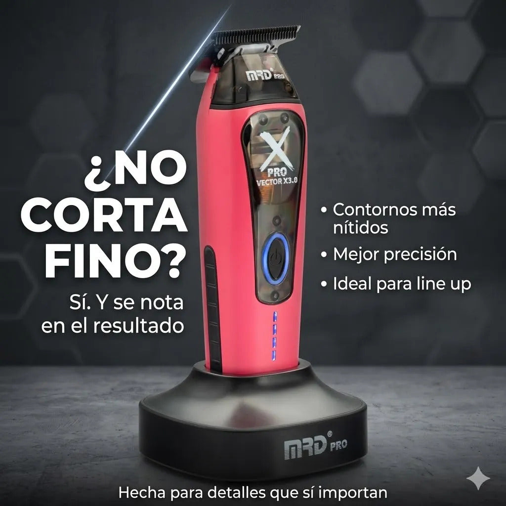 Maquina Cortar Pelo Trimmer Profesional Vector King 3.0 Rosa