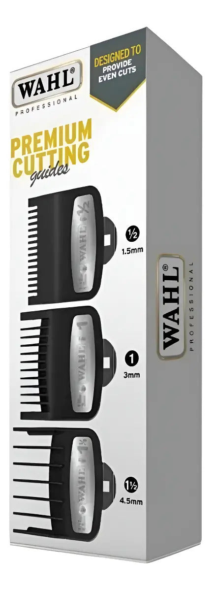 Pack de 3 Peines Guía Wahl Premium con Clip Metálico
