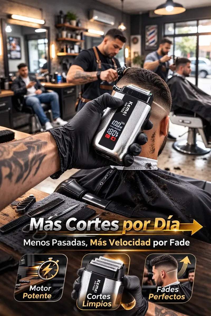 Maquina Corta Pelo Shaver Kemei T402 Electrica 10000rpm