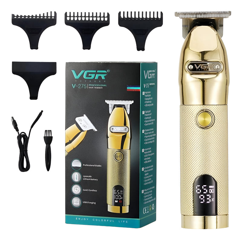 Trimmer VGR V-275 Perfiladora Inalámbrica Profesional Barbería Recargable